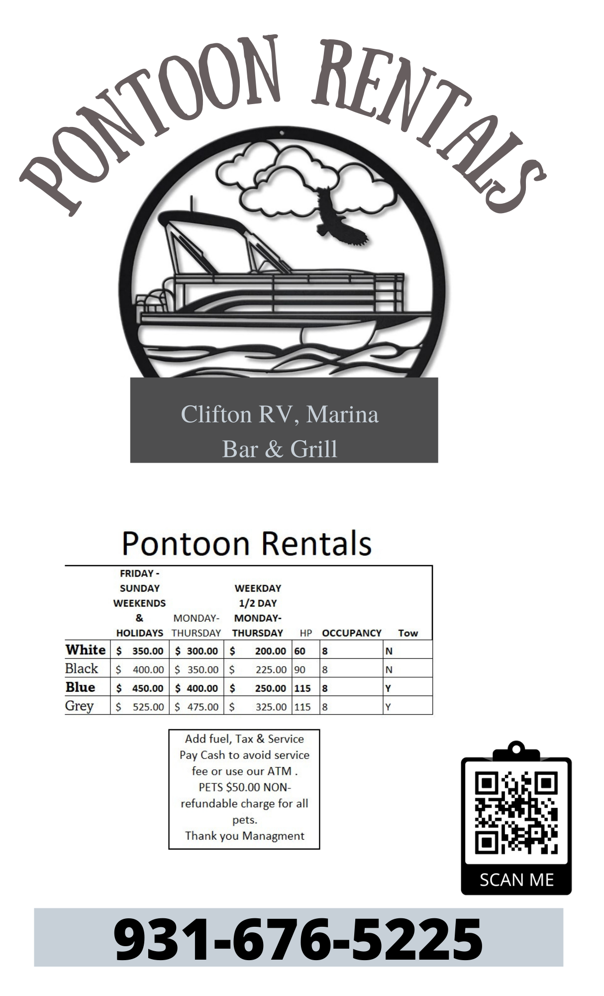 Clifton Marina Pontoon Rentals Clifton TN